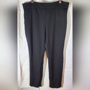 Dalia Women's Black Faux Pocket Trousers/Dress Pants - Size 16